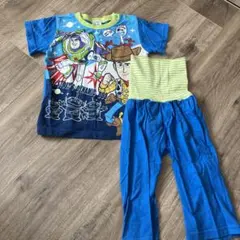 ベビー　トイストーリー　光るパジャマ 半袖Tシャツ パンツ　上下セット　90のサムネイル