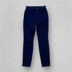 f848【ユニクロ】ヒートテックウルトラストレッチレギンスパンツ/デニム　ブルー