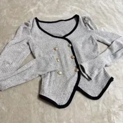 Dazy グレー クロップドカーディガン M 新品未使用