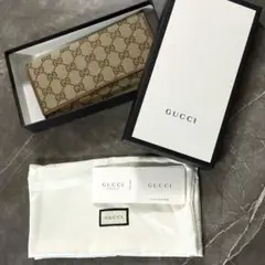 ✨極美品✨グッチ 長財布 268541 GGキャンバス 長札入れ メタル
