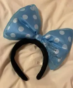 ディズニー ミニー リボン カチューシャ 水色
