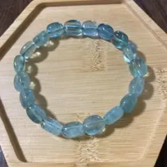 グリーンフロライト　さざれ　天然石ブレスレット