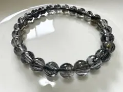 【高品質★透明感】ブラックルチルのブレスレット/約7.2mm