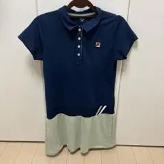 FILA テニスウェア ワンピース L ネイビー/グリーン