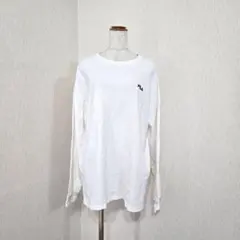 FILA 刺繍ロゴ 長袖カットソー ロンT 白 F ゆったり フィラ