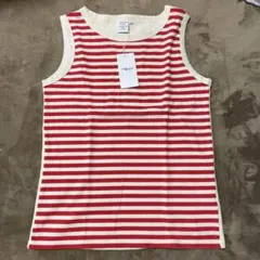 新品タグ付き　Nappalm Wear ストライプ タンクトップ Lサイズのサムネイル