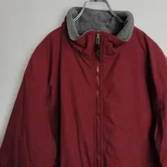 エルエルビーン ブルゾン ナイロンジャケット 裏フリース ワインレッド