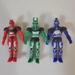 バンダイ　ビーファイター　ミニソフビフィギュア 3体セット 赤・緑・青