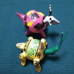 メキシコ　民芸品　アレブリヘ　２体