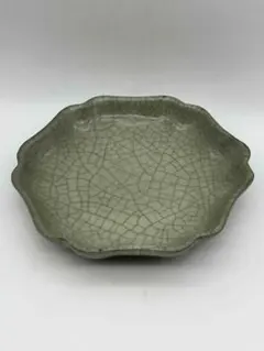 中国古美術品　清の時代　青磁　哥窯　茶盃　2客 中国古美術品 清の時代 青磁 哥窯 茶盃 2客 工芸品