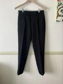 美品 感動パンツ UNIQLO ウール W70 股下70 W仕上げ 黒 メンズ