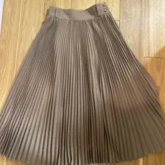 HYKE プリーツスカート 1／モカブラウン・美品・日本製 HYKE(ハイク) プリーツロングスカートプリーツスカート191-14043