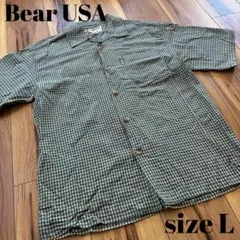 Bear USA ミニチェック半袖シャツ L 90'ヴィンテージのサムネイル
