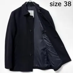 マッキントッシュフィロソフィー ウール シングルPコート 38 紺 / メルトン