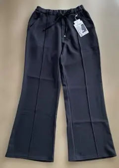 しまむら　ドロストパンツ　ブラック　Lサイズ　ワイドパンツ　【新品タグ付き】