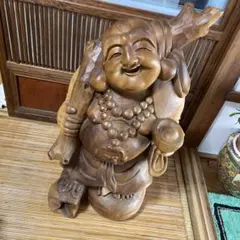木製 約77センチ　大黒天　七福神
