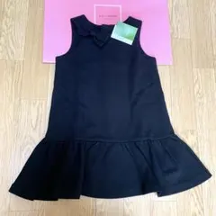 kate spade 立体リボン付き ジャンパースカートワンピース 110 黒