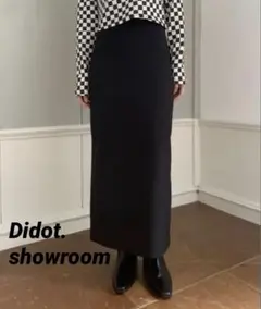 ◆美品◆ Didot.showroom Iラインロングスカート　S ブラック