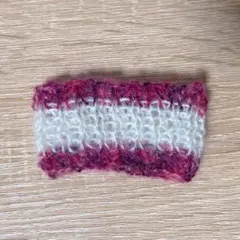 【男女兼用サイズ】手編みモヘアリストバンド　ハンドメイド　パンクファッションなど
