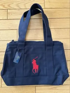 polo ralph lauren 刺繍トートバッグ　ネイビー