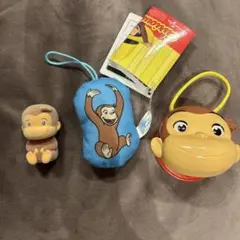 おさるのジョージ フィギュア カスタネット 3点セットのサムネイル