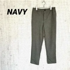 ネイビー NAVY ウールタッチテーパードパンツ ウエストゴム（M）グレーのサムネイル