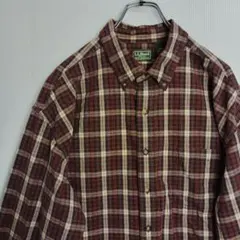 エルエルビーン 長袖シャツ BDシャツ チェック柄 マルチカラー メンズXL