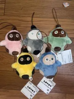 LOVOT ゴムひも付きぬいぐるみ　マスコット　全５種セット　コンプリート