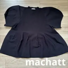 連休セール✨MACHATT｜マチャット ホールガーメントフォルム ニットスカート マチャット machatt 】ホールガーメント タックスリーブ ニット 黒
