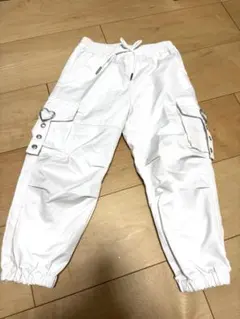 ハートモチーフ カーゴパンツ ホワイト