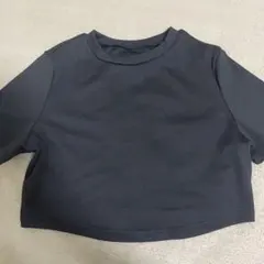 SHEIN CURVE リブ クロップド Tシャツ ブラック 0XLのサムネイル