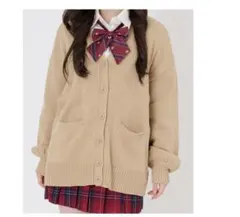 WEGO スクールカーディガン キャメルベージュ