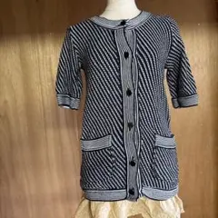 ZARA デザイン五分袖カーディガン