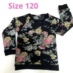 「秋、冬物」SirMilne 花柄 長袖ニット　120cm