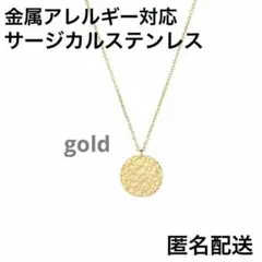 153.コイン ネックレス ゴールド サージカルステンレス シンプル