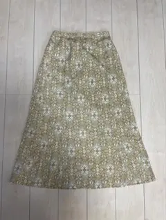 【美品】 フレアスカート ロングスカート スカート 黄色 イエロー