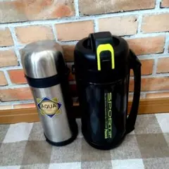 ピーコック BLACK2L✬アクアステンレス魔法瓶1L♥２個セットのサムネイル