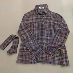 cepica チェック柄 長袖シャツ　シースルー　S　М