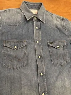 【Wrangler 】ウエスタン デニムシャツ エクストラロングタイル