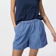 UNIQLO コットンイージーショートパンツ Mサイズ ブルー