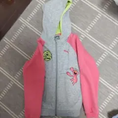 プーマセサミストリートパーカーグレー✕ピンク