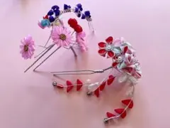 和風かんざし 2点セット 花モチーフ