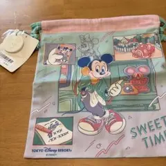 巾着　ミッキーマウス　ミニーマウス