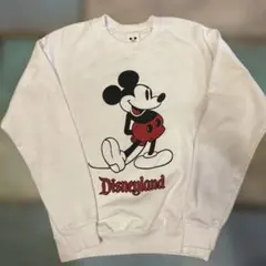 ディズニー 白足ミッキーマウス スウェット　ホワイト M