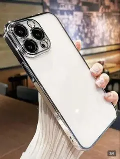 iPhone15Pro用クリアケース メタリックフレーム