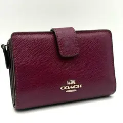 ✨COACH✨ミディアム コーナージップウォレット　パープル系のサムネイル