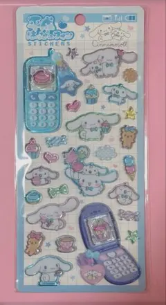 正規品　平成はっぴーフォン　シナモロール　シール　ステッカー　サンリオ