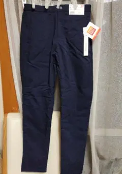 新品✨UNIQLOブロックテックウォームイージースリムフィットパンツM ネイビー