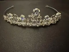 値下げ　結婚式　ティアラ　シルバー　ジルコニア