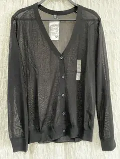 ★新品未使用★ 大きいサイズ ライトVネック 長袖カーディガン ブラック